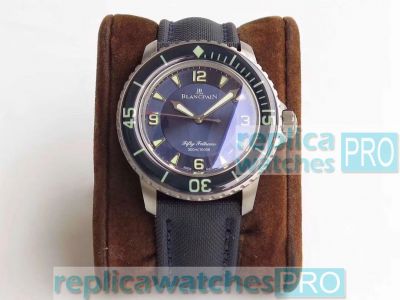ZF Factory Swiss Blancpain Fifty Fathoms Replica Watch Blue Dial 